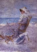 Nicolae Grigorescu On the Sea Shore or Woman on the Sea Shore Spain oil painting artist